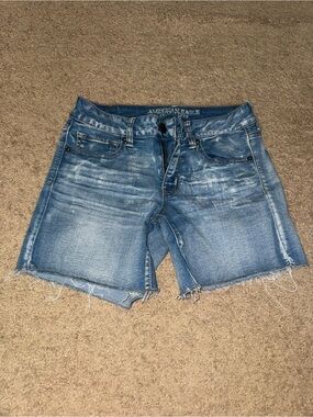 American Eagle Outfitters Light Blue Stretch Denim Shorts